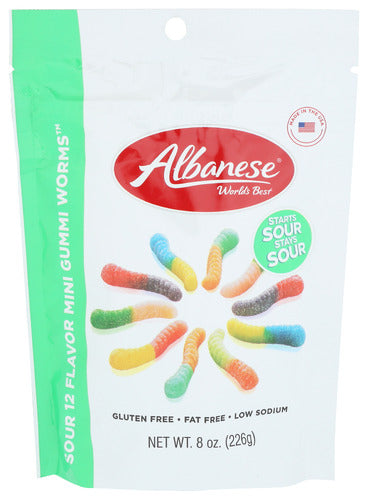 Albanese 
Gummi Worms Sour 12Flvr, 8 OZ.