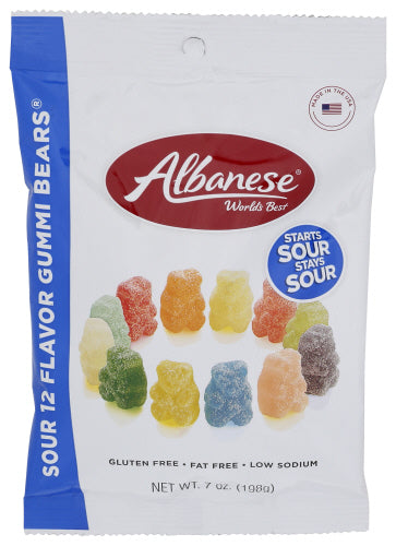 Albanese 
Gummi Bears Sour 12Flvr, 7 OZ.