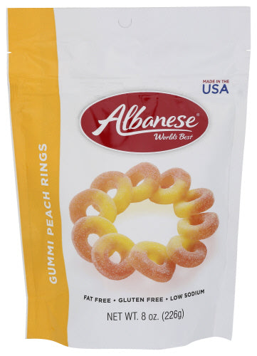 Albanese 
Gummi Peach Ring, 8 OZ.