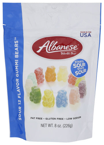 Albanese 
Gummi Bear Sour 12 Vrty, 8 OZ.