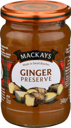 MACKAYS PRESERVE SPICED GINGER - 12 OZ