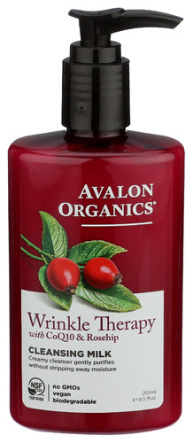 Avalon Organics 
Wrinkle Therapy Clsng Milk, 8.5 OZ.