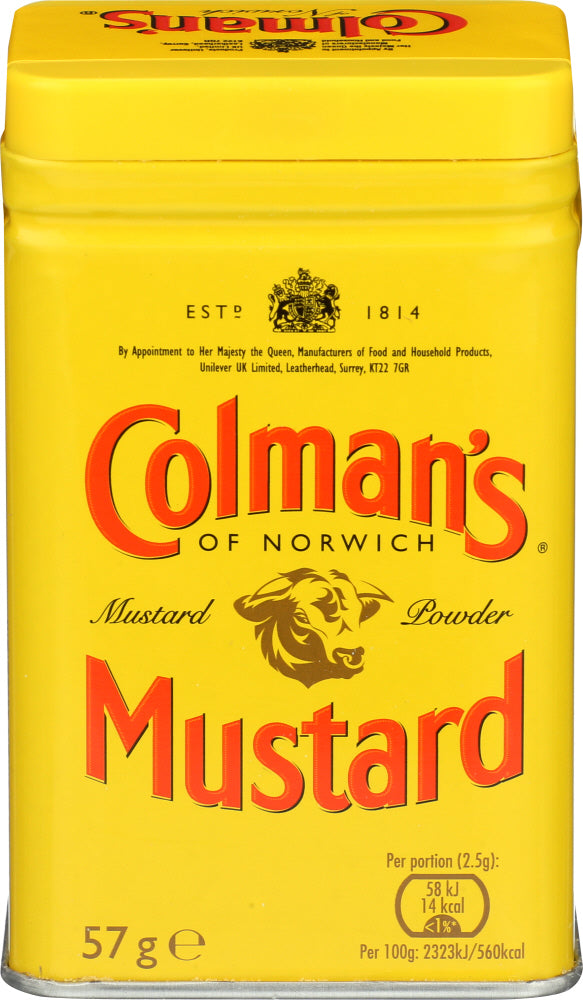 Colmans 
Mustard Dry, 2 OZ.