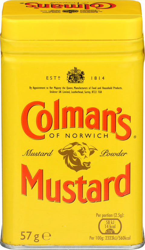 Colmans 
Mustard Dry, 2 OZ.