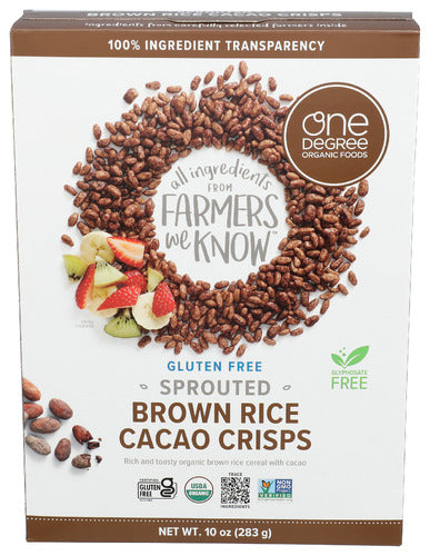 One Degree Cereal Rice Cacao Crisp B, 10 OZ.