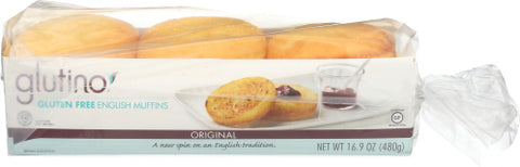 GLUTINO MUFFIN ENGLSH PREMIUM - 16.9 OZ