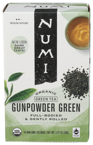 Numi Teas Tea Gunpowder Green, 18 BG.