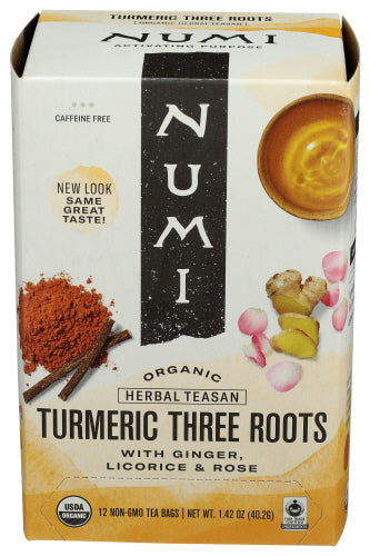 Numi Teas Tea Turmeric Three Roots, 15 BG.