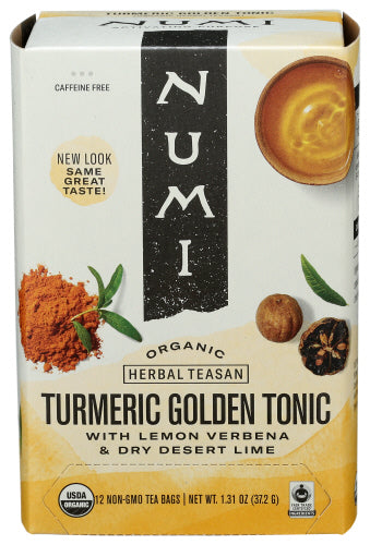 Numi Teas Tea Turmeric Golden Tonic, 12 BG.