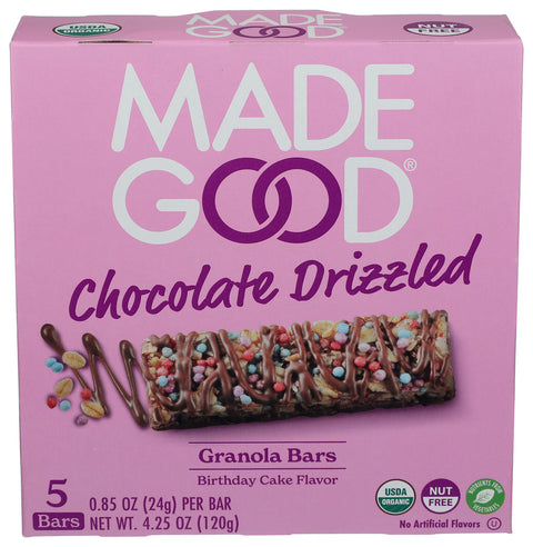 MADEGOOD BAR CHOC DRIZZLED BIRTHDY - 4.2 OZ