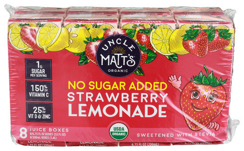 UNCLE MATTS ORGANIC JUICE BOX STRW LEMN 8PK - 54 FO
