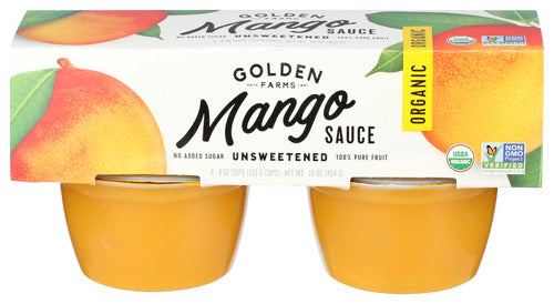 GOLDEN FARMS SAUCE MANGO CUP ORG 4 PK - 16 OZ