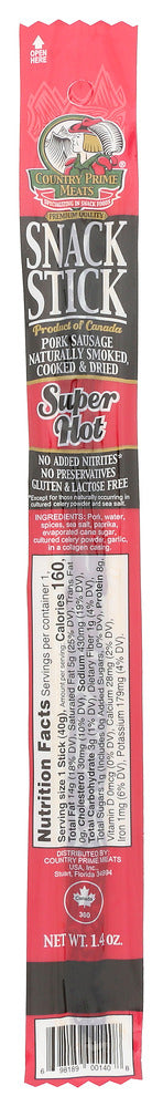 Country Prime M 
Snack Stck Spr Hot Gf, 1.4 OZ.