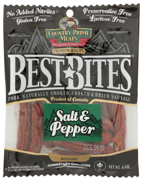 Country Prime M 
Meat Stick Slt And Peppr, 4.4 OZ.