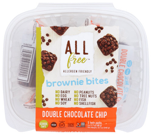Allfree 
Bites Dble Choc Chp Brwne, 8.5 OZ.