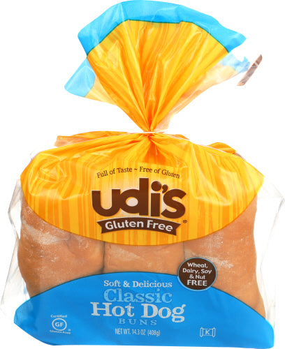 UDIS BUNS HOTDOG 6CT - 12.9 OZ