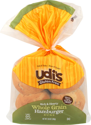 UDIS BUNS HAMBRGR WHL GRN 4CT - 10.8 OZ