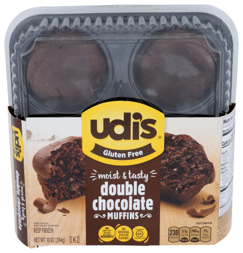 UDIS MUFFIN DBL CHOC 4CT - 10 OZ