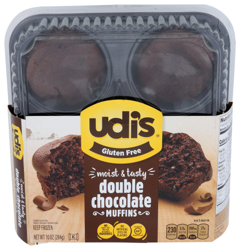 UDIS MUFFIN DBL CHOC 4CT - 10 OZ