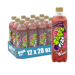 Splash Fizz™ Raspberry Blackberry Flavored Sparkling Water Beverage 20 Fl Oz Plastic Bottles (12 Pack)