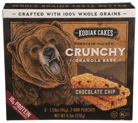 KODIAK BAR GRANOLA CHOC CHIP - 9.5 OZ