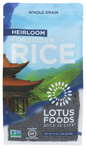 LOTUS FOODS RICE FORBIDDEN BLACK ORG - 15 OZ