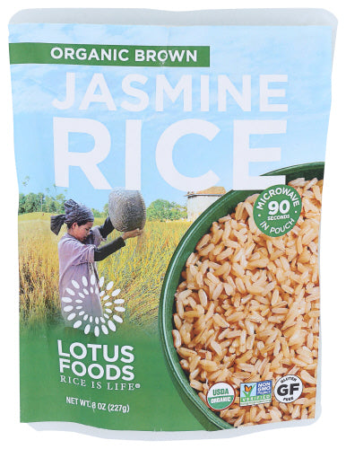 LOTUS FOODS RICE JASMINE BROWN ORG - 8 OZ
