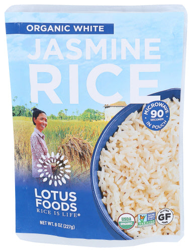 LOTUS FOODS RICE JASMINE WHITE ORG - 8 OZ
