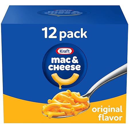Kraft Original Mac & Cheese Macaroni and Cheese Dinner, 12 ct Pack, 7.25 oz Boxes