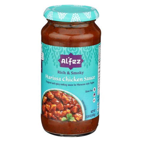Al Fez 
Sauce Smoky Harissa Chckn, 15.8 OZ.