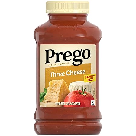 Prego Three Cheese Pasta Sauce, 45 Oz Jar