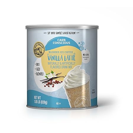 Big Train Low Carb Vanilla Latte Blended Ice Coffee, 1.85 Pound (Pack of 2)