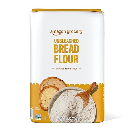 Amazon Grocery, Enriched Bread Flour, Unbleached, 5 Lb (Previously Amazon Fresh, Packaging May Vary)