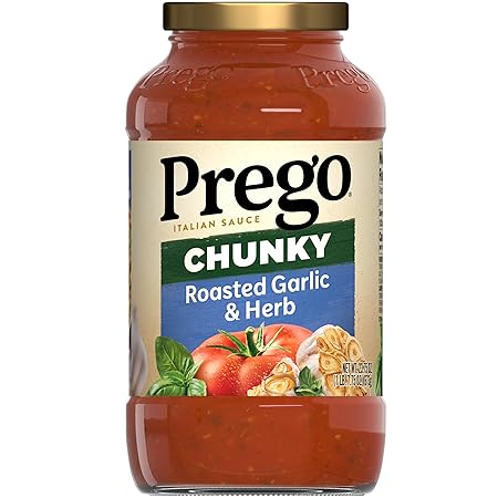 Prego Chunky Roasted Garlic and Herb Pasta Sauce, 23.75 oz Jar