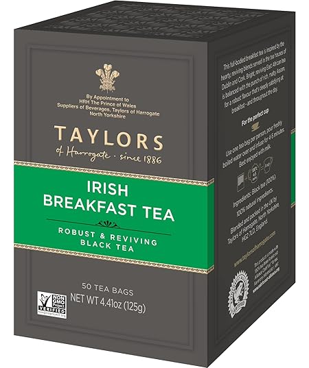 Taylors of Harrogate Irish Breakfast, 50 Teabags (Pack of 6)