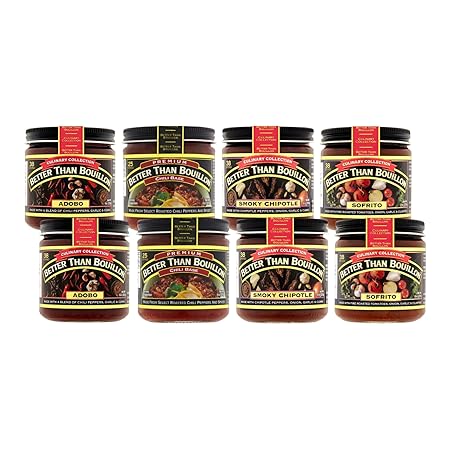 Better Than Bouillon Chili Base, Adobo Base, Smokey Chipotle Base & Sofrito Base (Variety Pack)