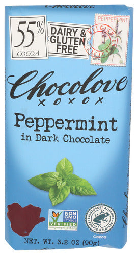 Chocolove 
Choc Bar Drk Choc Pprmnt, 3.2 OZ.