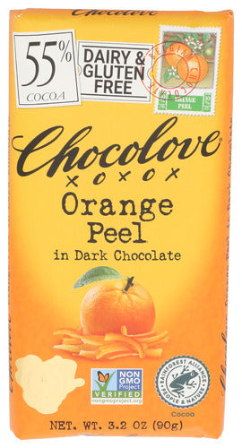 Chocolove 
Choc Bar Drk Orange Peel, 3.2 OZ