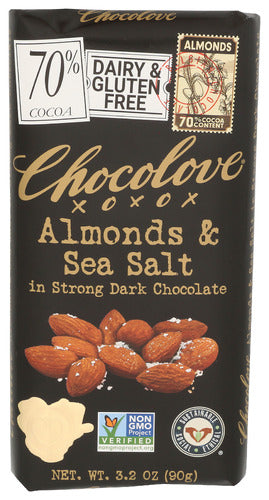 Chocolove 
Bar Choc Drk Almnt Ssalt, 3.2 OZ.