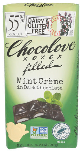 Chocolove 
Bar Flld Mint Crme Dk Chc, 3.2 OZ.