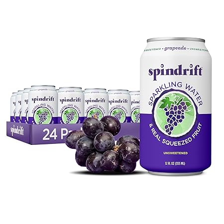 Spindrift Grapeade Can 12 Ounce (Pack of 24)