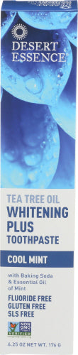Desert Essence 
Tthpaste Whtnng+ Ttree Oi, 6.25 OZ.
