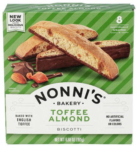 Nonnis Biscotti Almond Toffee, 6.88 OZ.