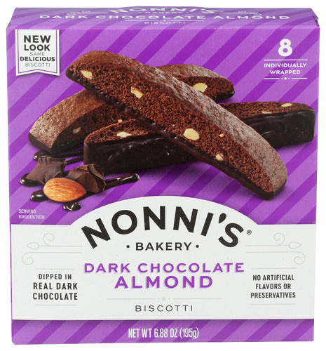 Nonnis Biscotti Drk Choc Almnd, 6.88 OZ.