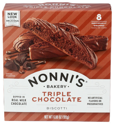 Nonnis Biscotti Milk Choco Trple, 6.88 OZ.