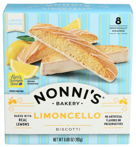 Nonnis Biscotti Limoncello, 6.88 OZ.