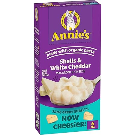 Annie's Shells and White Cheddar, Made with Organic Pasta and Real Cheese, 6 oz