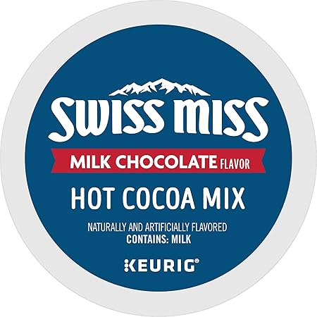 Swiss Miss Milk Chocolate Hot Cocoa Keurig Single-Serve K Cup Pods, 44Count, Milk Chocolate Hot Cocoa, 44Count, Blue