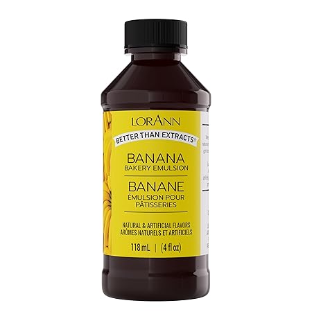 Lorann Oils Banana Bakery Emulsion: Ideal for Boosting Fruit Tones in Cakes, Cookies & Desserts, Gluten-Free, Keto-Friendly, Banana Extract Substitute Essential for Your Kitchen