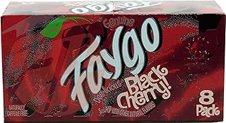 Faygo Black Cherry! flavored soda pop. 8-pack 12-f...